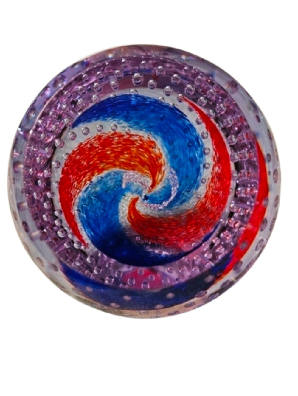 Caithness of Scotland Patriotic Paperweight Handblown Glass Limited Edition EUC